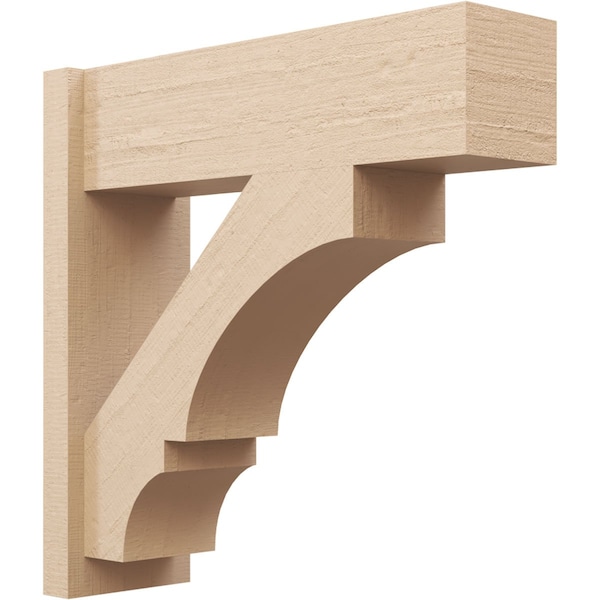 Ekena Millwork 8-in W x 26-in D x 26-in H Balboa Block Rough Cedar Woodgrain TimberThane Outlooker, Primed Tan OUTUR080X26X26BOA44RCPR - main